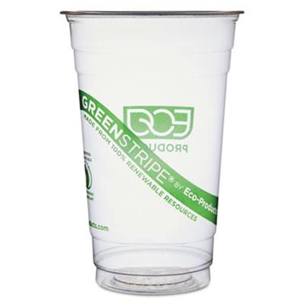 Coolcollectibles EP-CC20-GS GreenStripe Cold Drink Cups - Clear - 20 oz CO3858620 - main